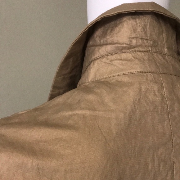 NWT ZARA Metallic Mid Length Trench Coat NWT - Picture 11 of 13